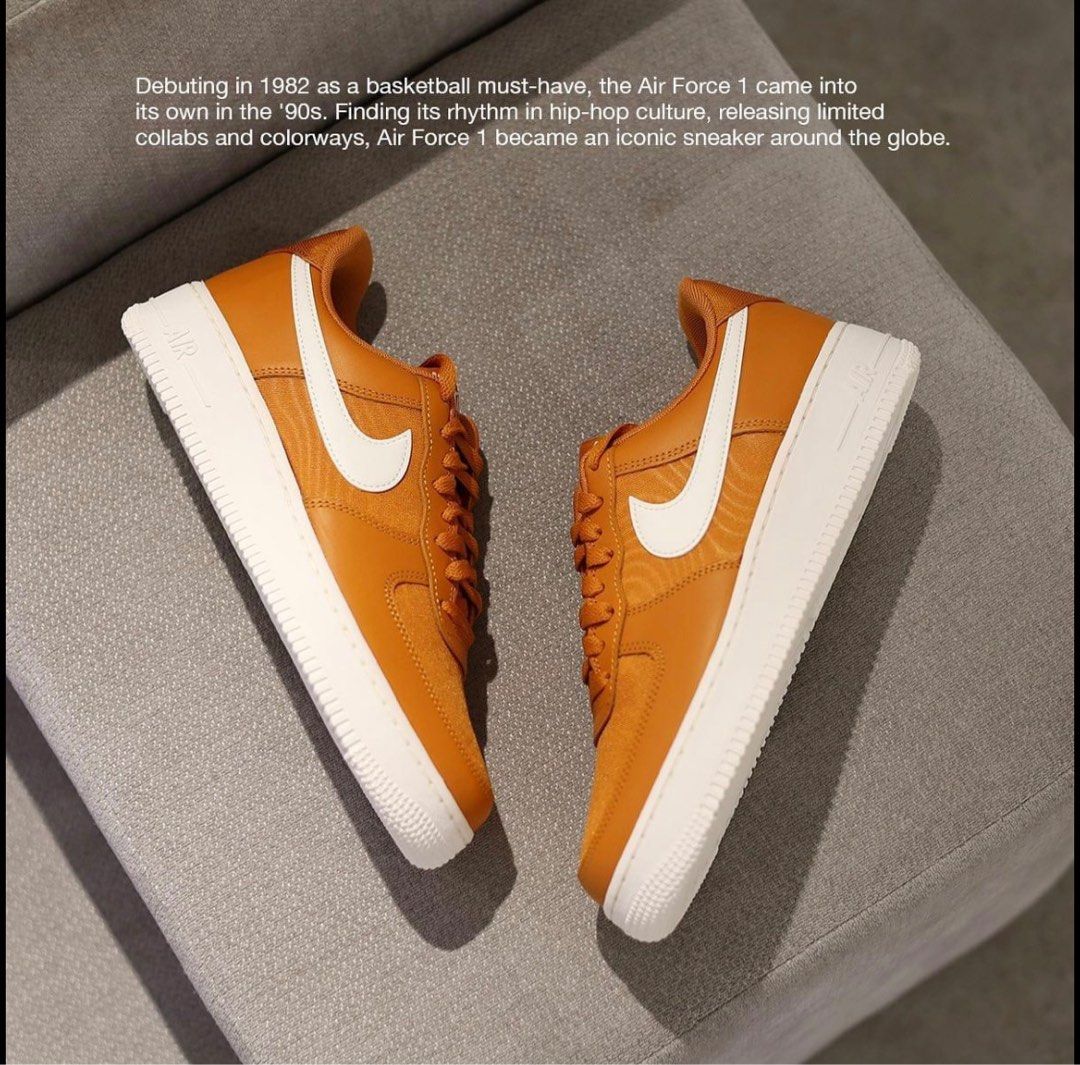 Nike Orange Air Force 1 '07 LV8 NOS Sneakers