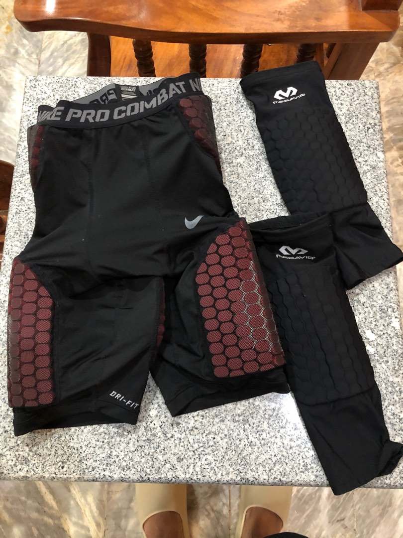 Nike Pro Combat + McDavid Padded Compression Genuine Set, Men's Fashion ...