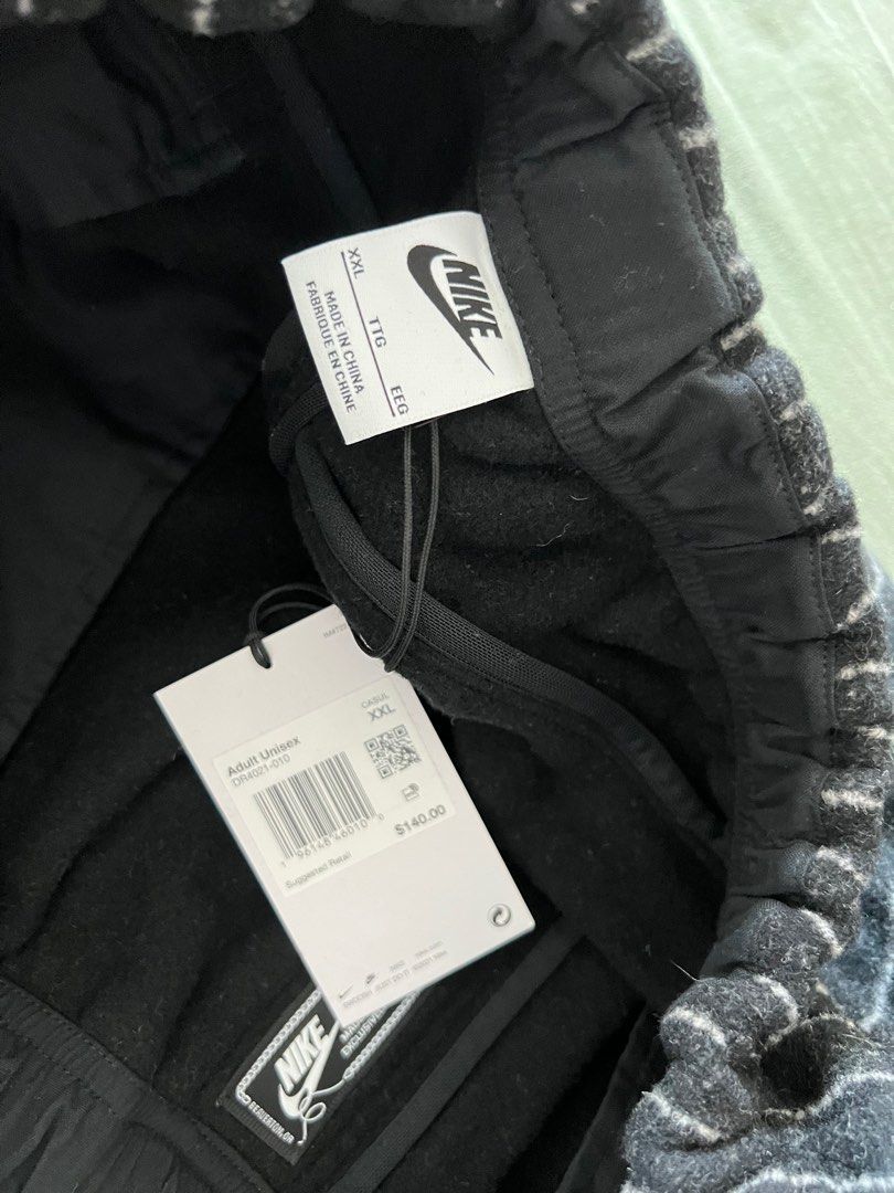 Nike x Stussy Striped Wool Pants Black (偏大US Size ), 男裝, 褲 
