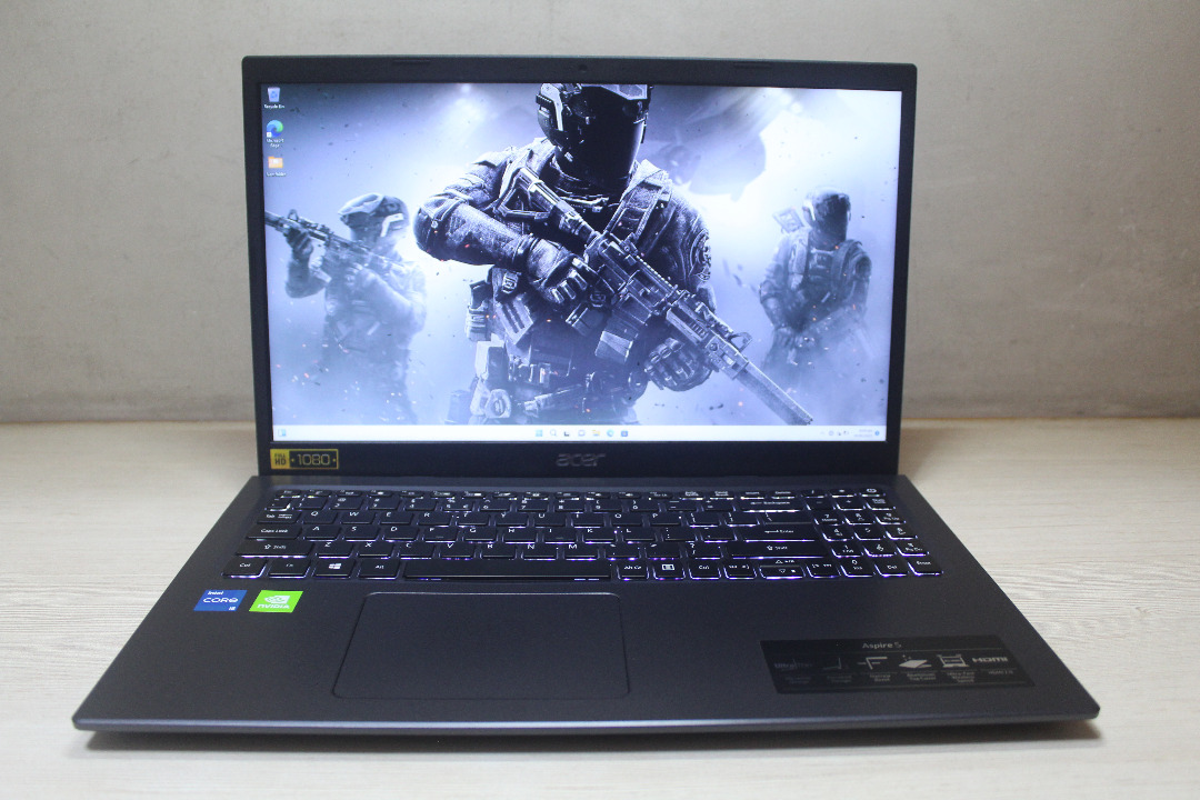 nvidia mx450 i5 Acer aspire 5 15inch 1135G7 Ram 8gb ssd 512gb mid
