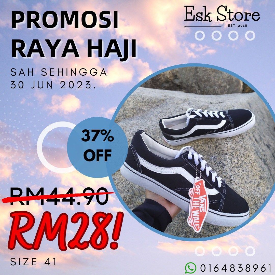 Offer Raya Haji Nike All Black Vans Oldskool Nike Black White