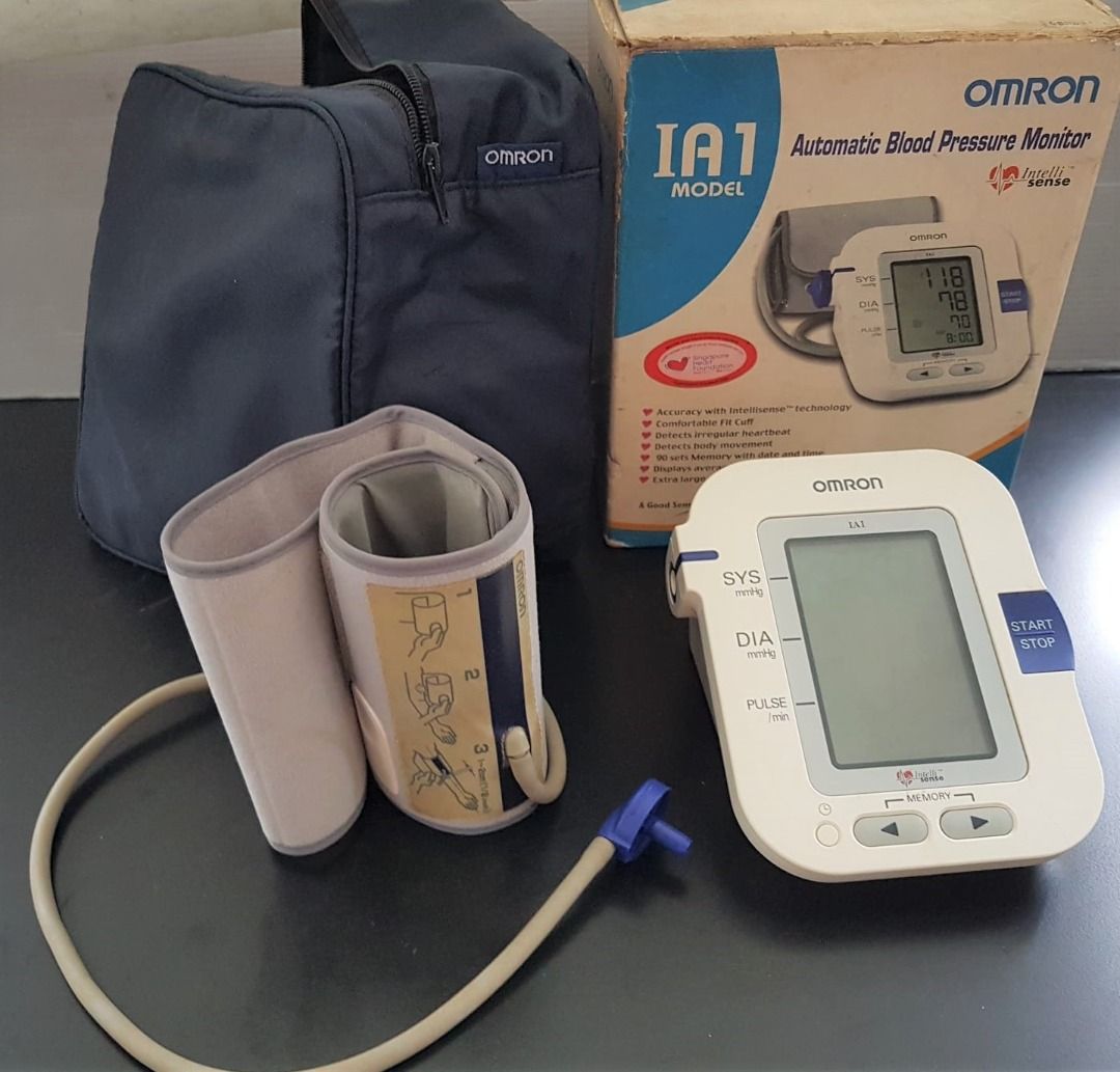 Omron Automatic Blood Pressure Monitor with Intellisense, Model IA1, Omron Healthcare, JAPAN