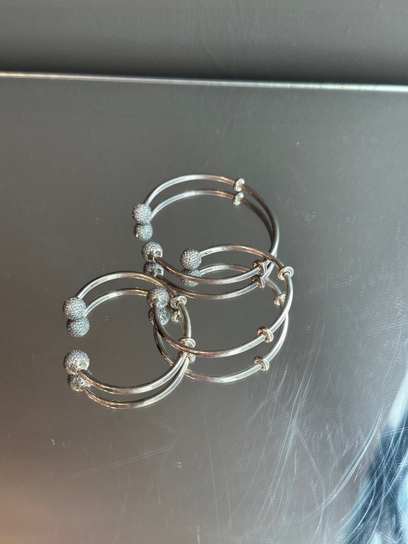 Pandora pave caps open bangle Women s Fashion Jewelry