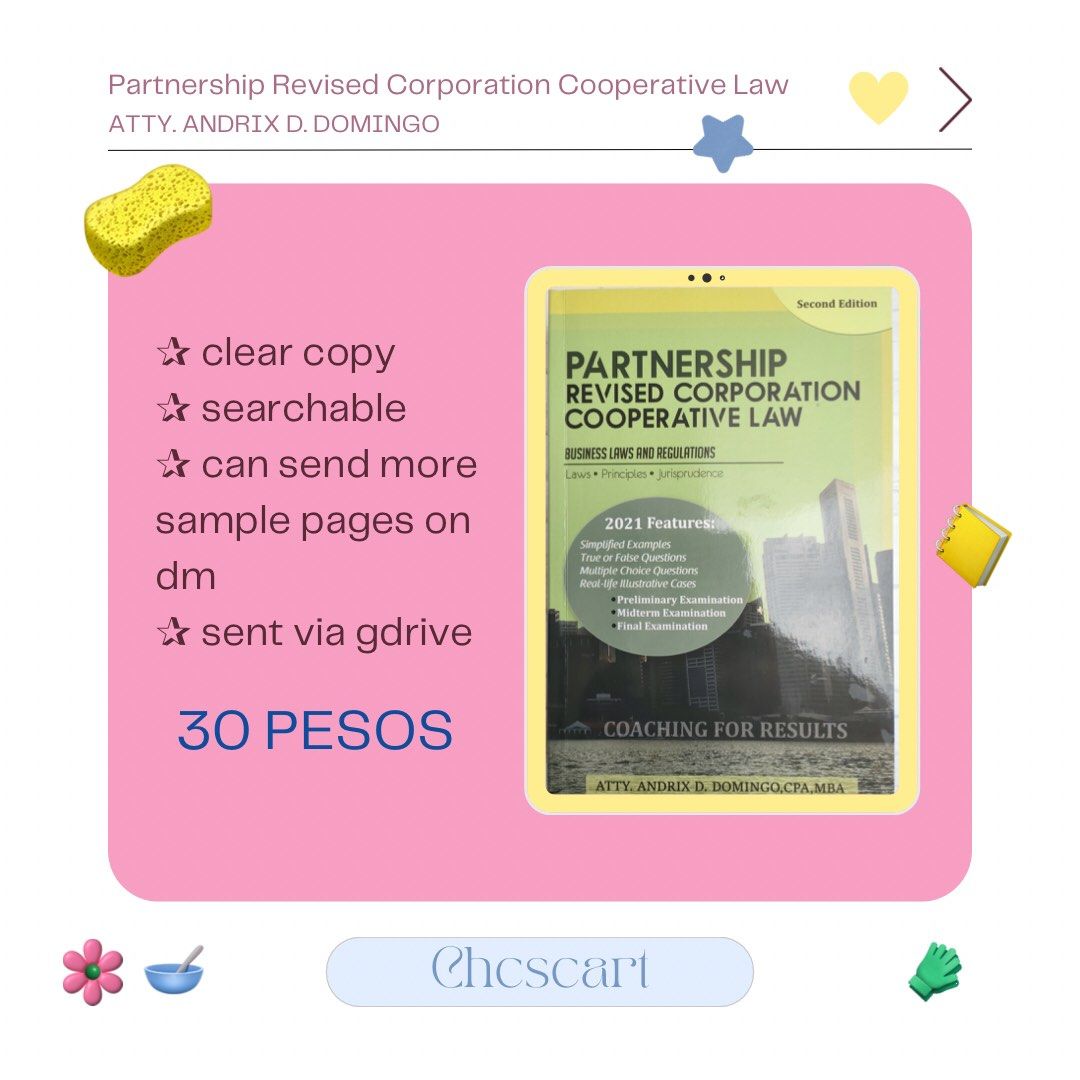 Partnership Revised Corporation Cooperative Law Domingo 2021, Hobbies