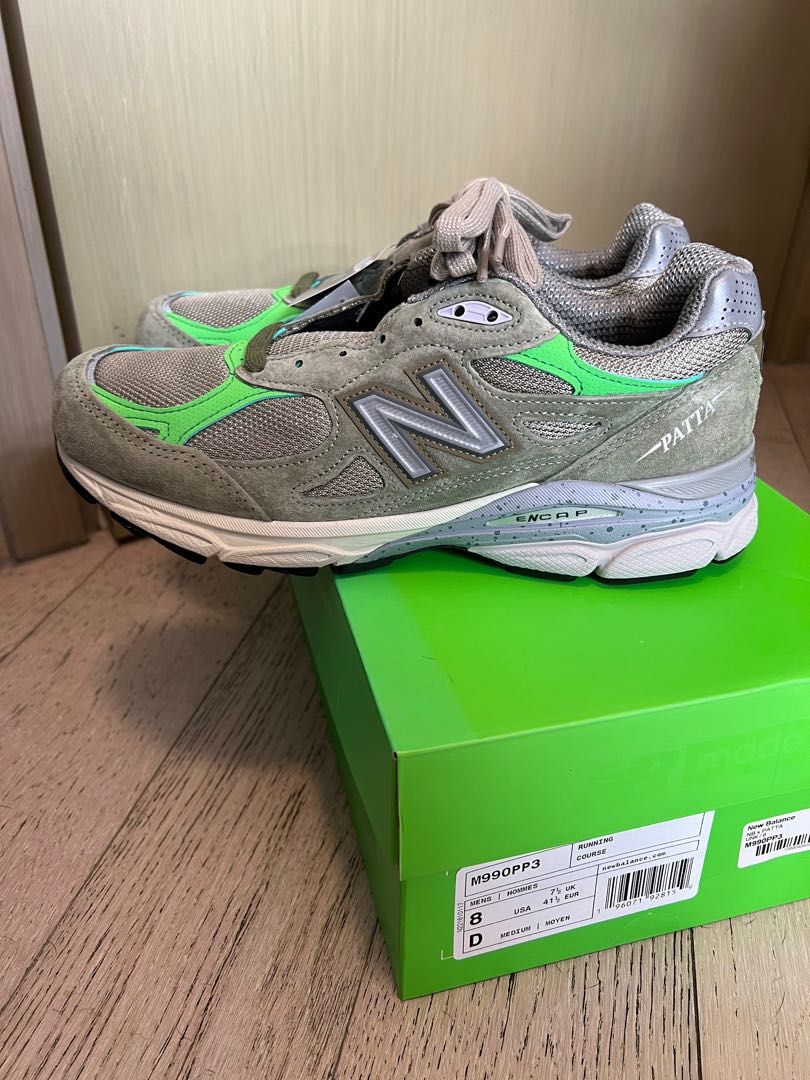 PATTA X NEW BALANCE MADE IN USA 990V3 US8, 男裝, 鞋, 波鞋- Carousell