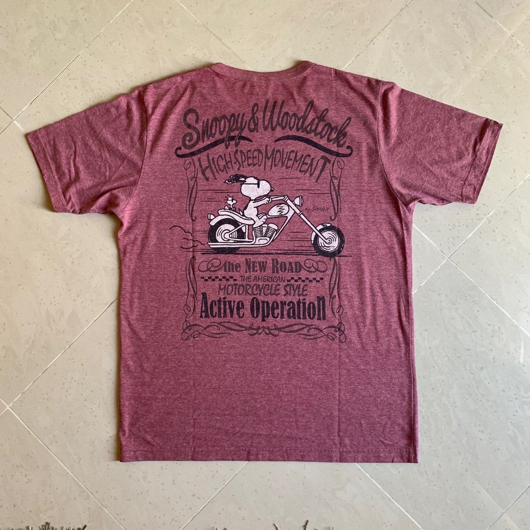 Peanuts T-Shirt Uomo Snoopy E Woodstock Floreale Anni '70 – Maglietta Corta, Collezione Vintage