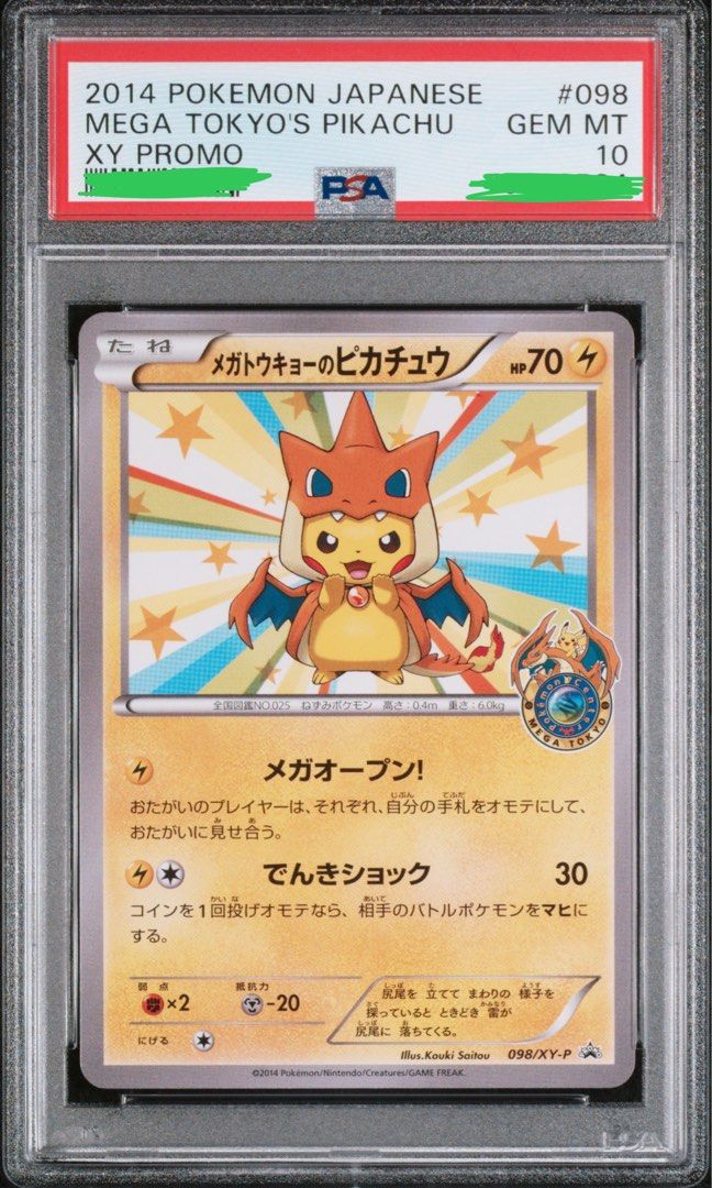 Pokemon Mega Tokyo'S Pikachu Xy Promo Psa 10 (Pikachu Charizard Poncho),  Hobbies & Toys, Toys & Games On Carousell