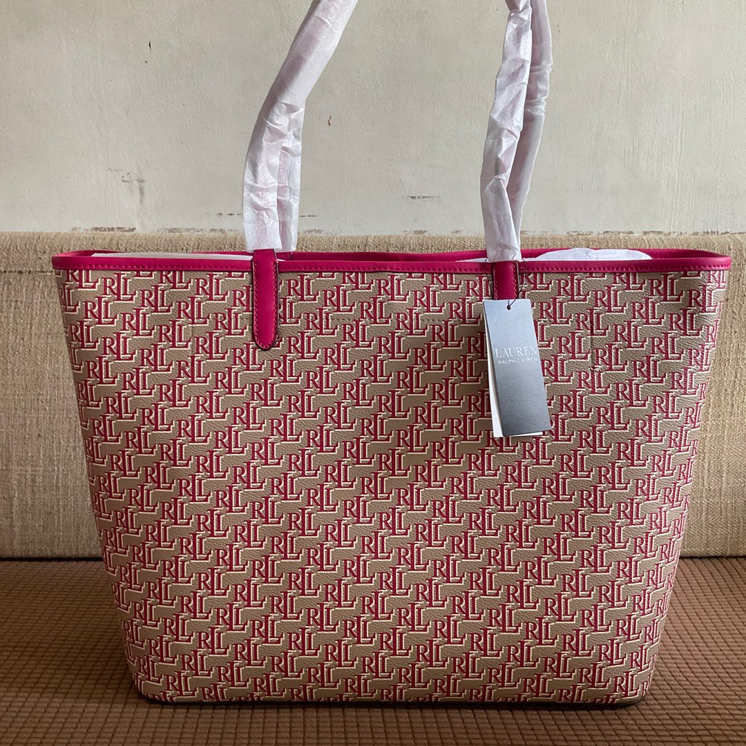 Lauren Ralph Lauren COLLINS TOTE LARGE - Tote bag - light pink