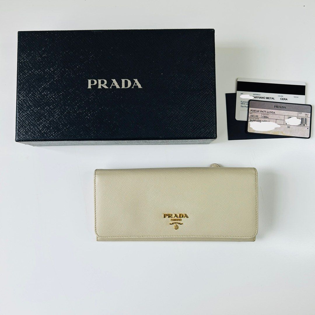 Pink Prada Long Wallet, Luxury, Bags & Wallets on Carousell