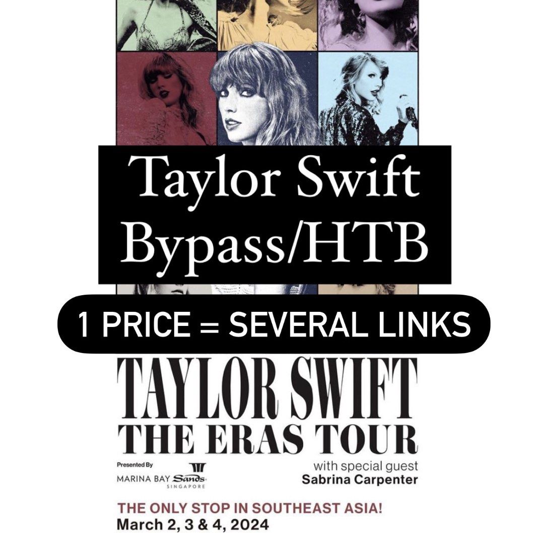[Presale/General] Taylor Swift Singapore Concert Ticket The Eras Tour