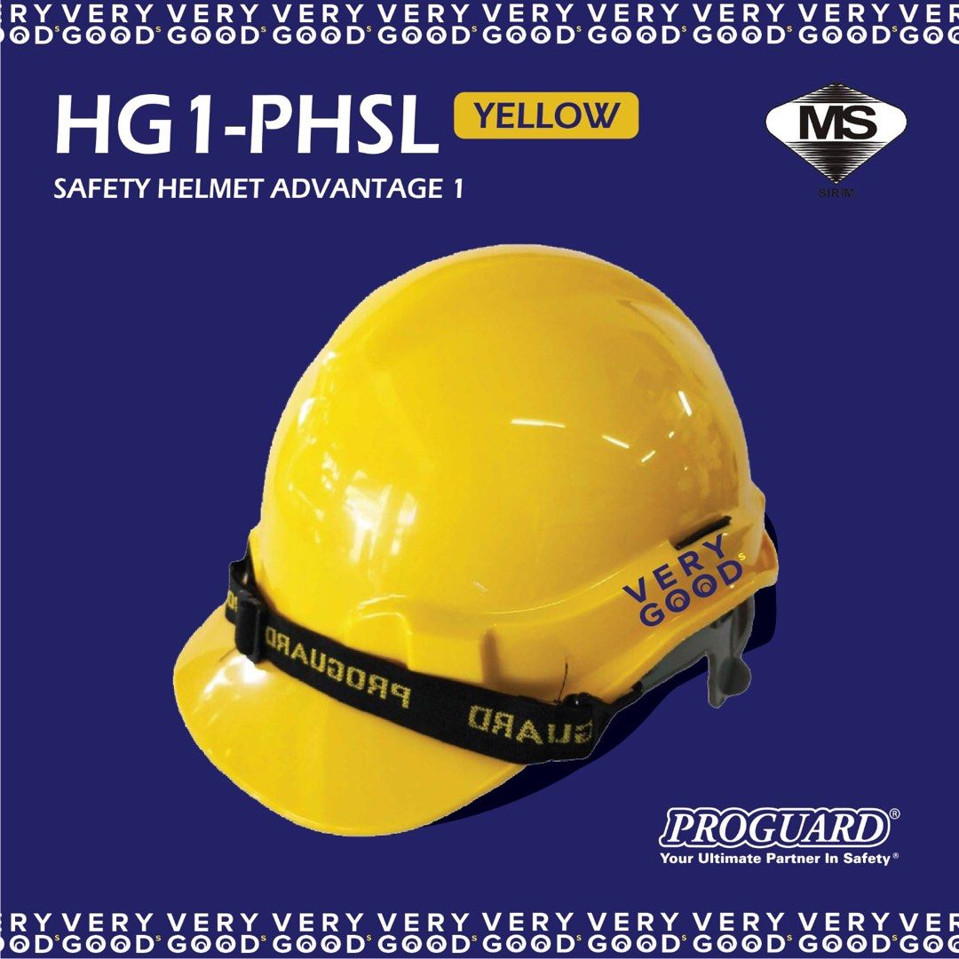 PROGUARD HG1PHSL SAFETY HELMET YELLOW, Sports Equipment, Other