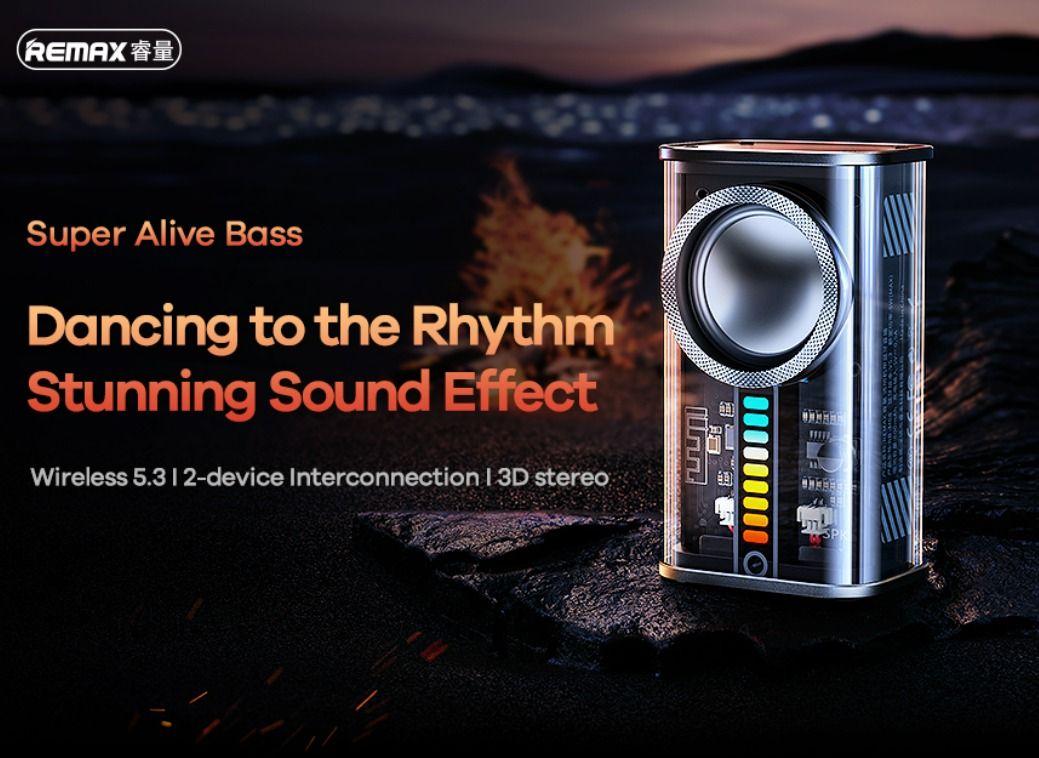 REMAX RMM68 transparent mecha portable Bluetooth speaker TWS, Mobile