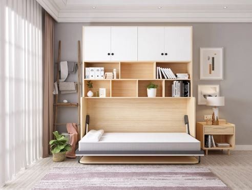 Invisible bed folding wall outlet mounted study desk