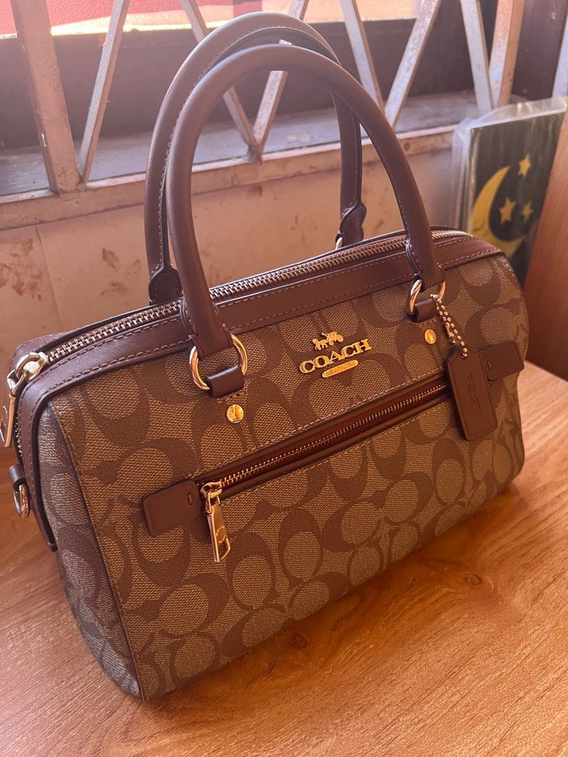 Coach rowan satchel in signature cheap canvas