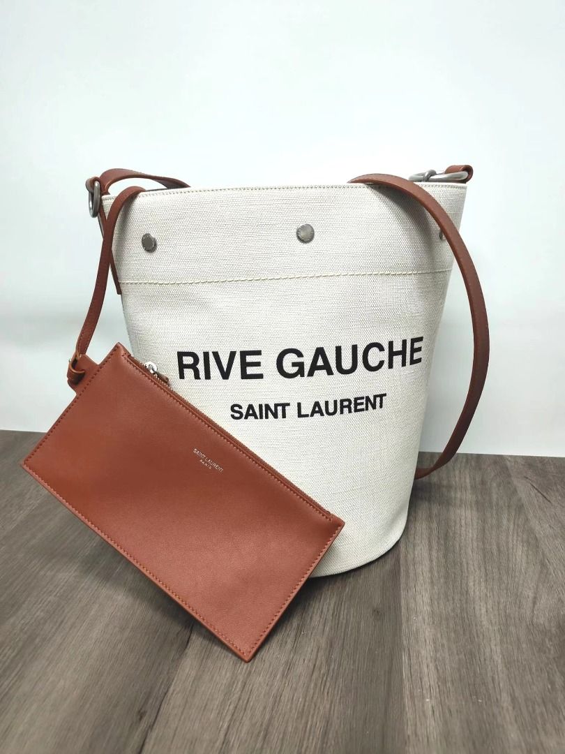 Saint Laurent Rive Gauche Bucket Bag in Natural - 669299