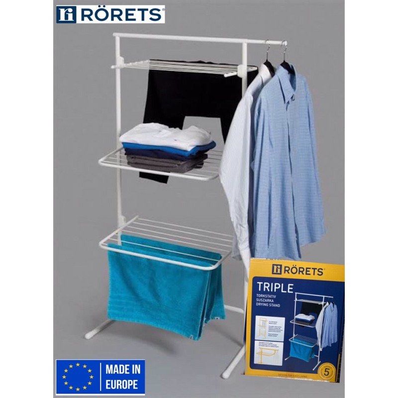 SALE RORETS HIGH QUALITY TRIPLE SHELF RACK DRYER MADE IN EUROPE Furniture Home Living Home Improvement Organization Clothes Drying Rack on Carousell