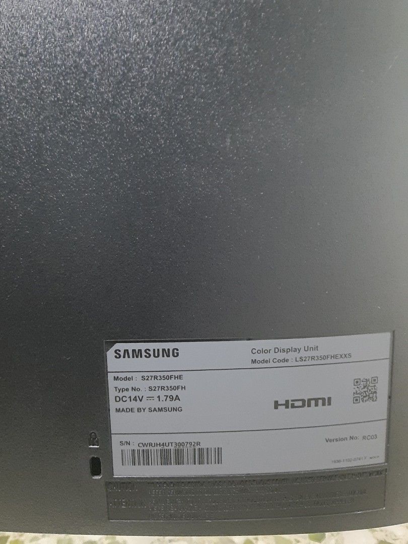 Samsung 27 inch LED monitor, Bezel less, Computers & Tech, Parts