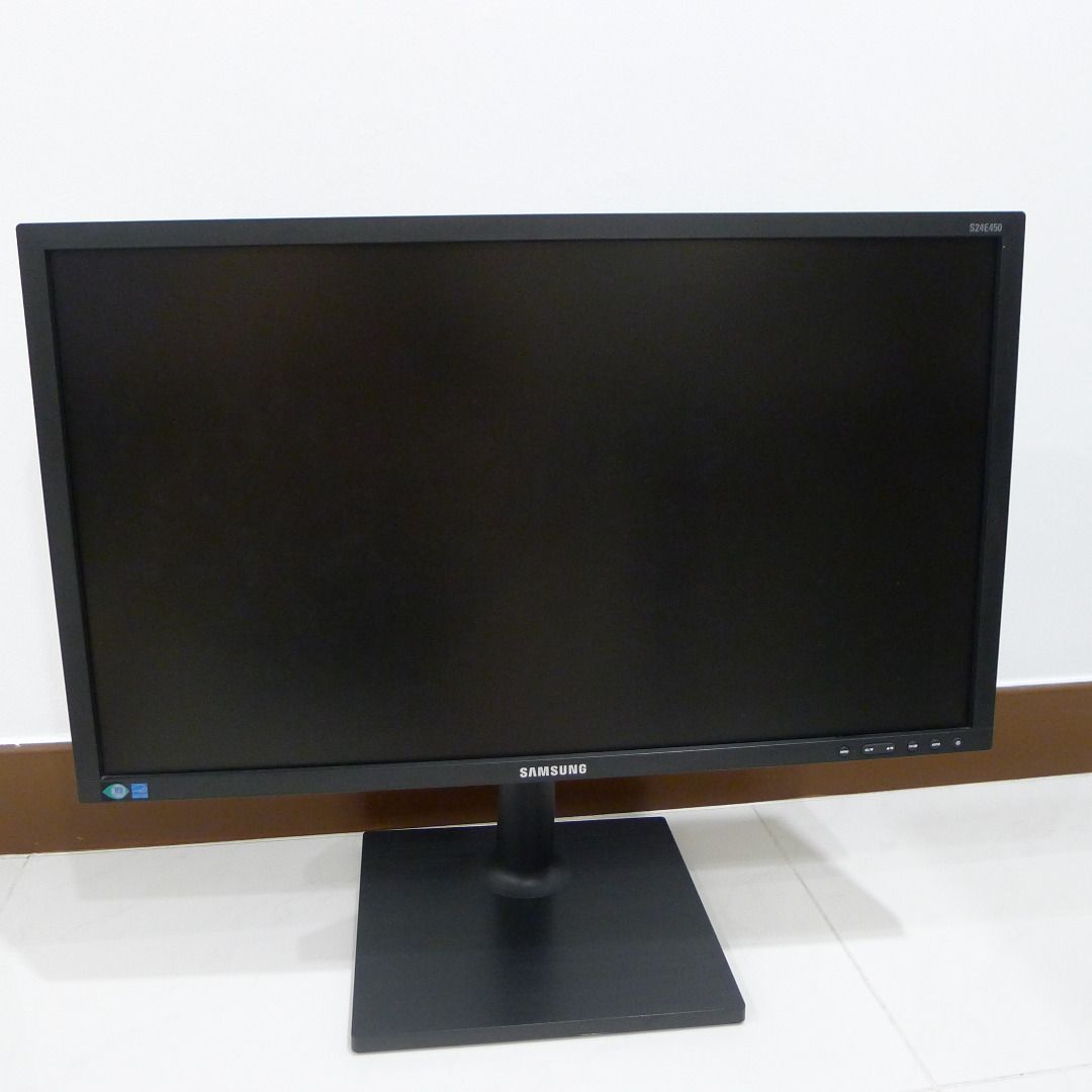 Samsung S24E450B FHD 24" monitor with VGA and DVI inputs tilt and