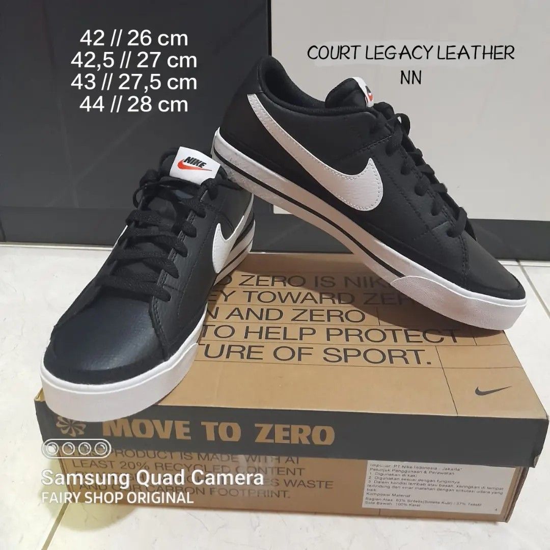 SEPATU NIKE COURT LEGACY LEATHER NN SIZE 44 ORIGINAL BNIB Fesyen Pria