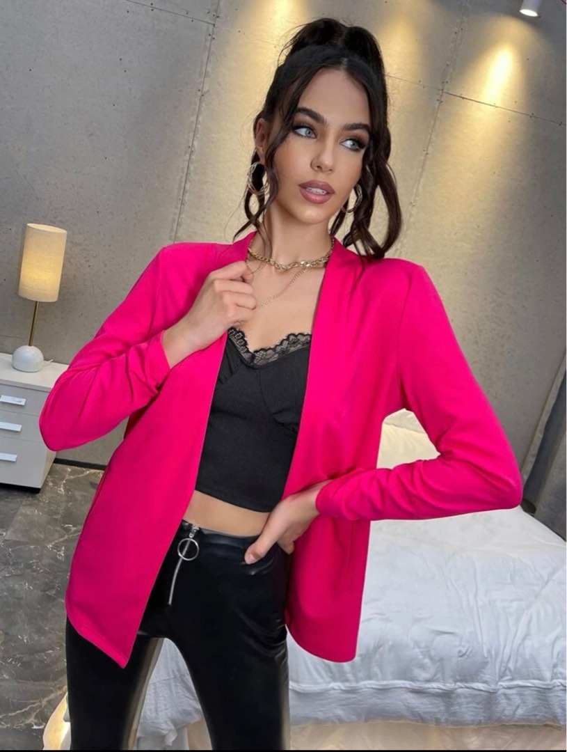Shein online pink blazer