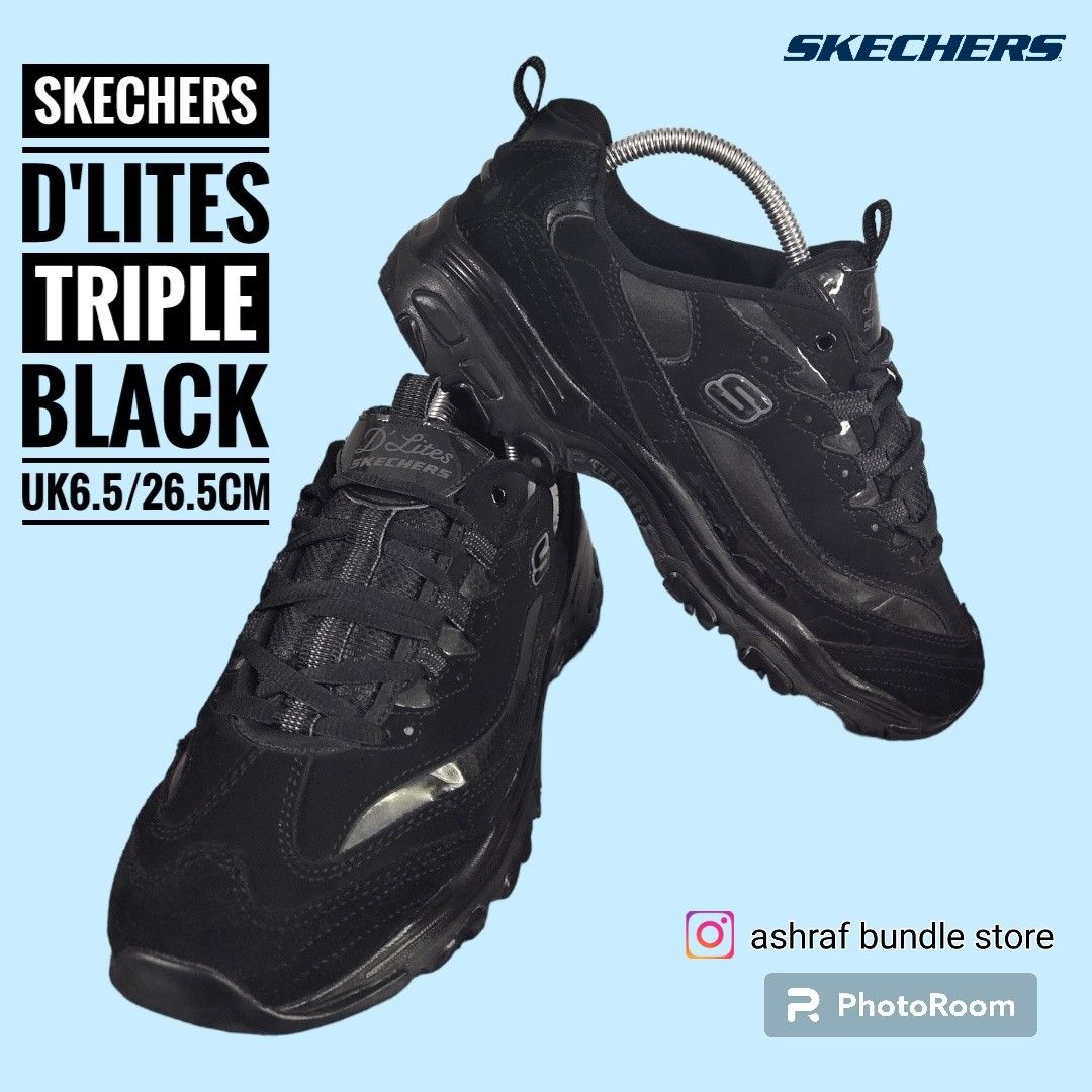 Skechers D Lites Triple Black 6.5uk Bundle Men s Fashion