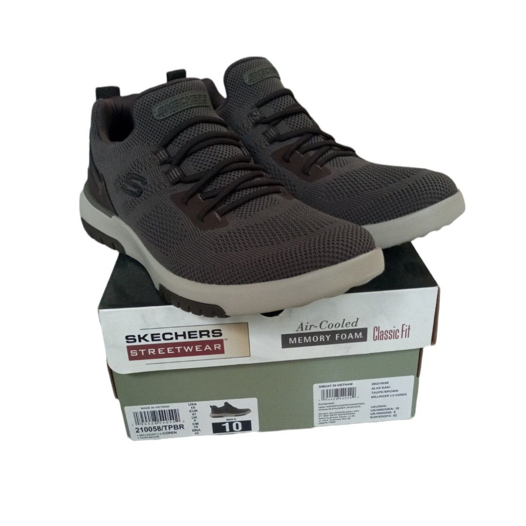 Skechers Original Bellinger Coren Taupe Brown New Sneakers Ori