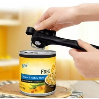 Smooth Edge Can Opener (Category: Other Kitchenware & Tableware) located in Manila. Submitted by trustradeglobal (Listing ID 1238449462, Image 2). Description: A can opener (also known as a tin opener) is a device used to open steel (not tin) cans. Simple can openers, like those found in pocket knives, are operated by walking the device around the edge of the can while digging into the lid. The lid will have very jagged edges after removal..
