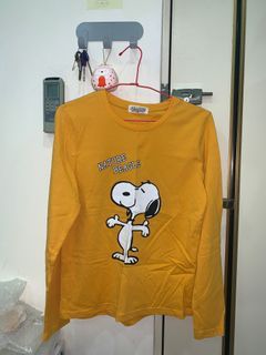 正版snoopy橘黃色長袖上衣  #23畢業出清