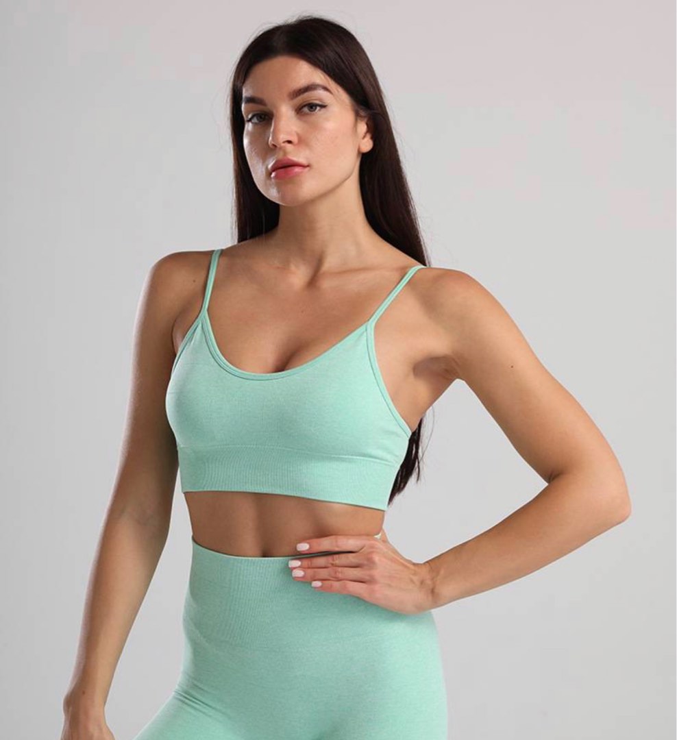 Sport bra-Mint Green, Women's Fashion, Tops, Other Tops on Carousell