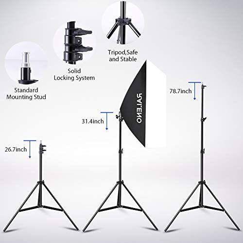 RALENO Softbox Photography Lighting 85W 20 x 28 E27 Socket