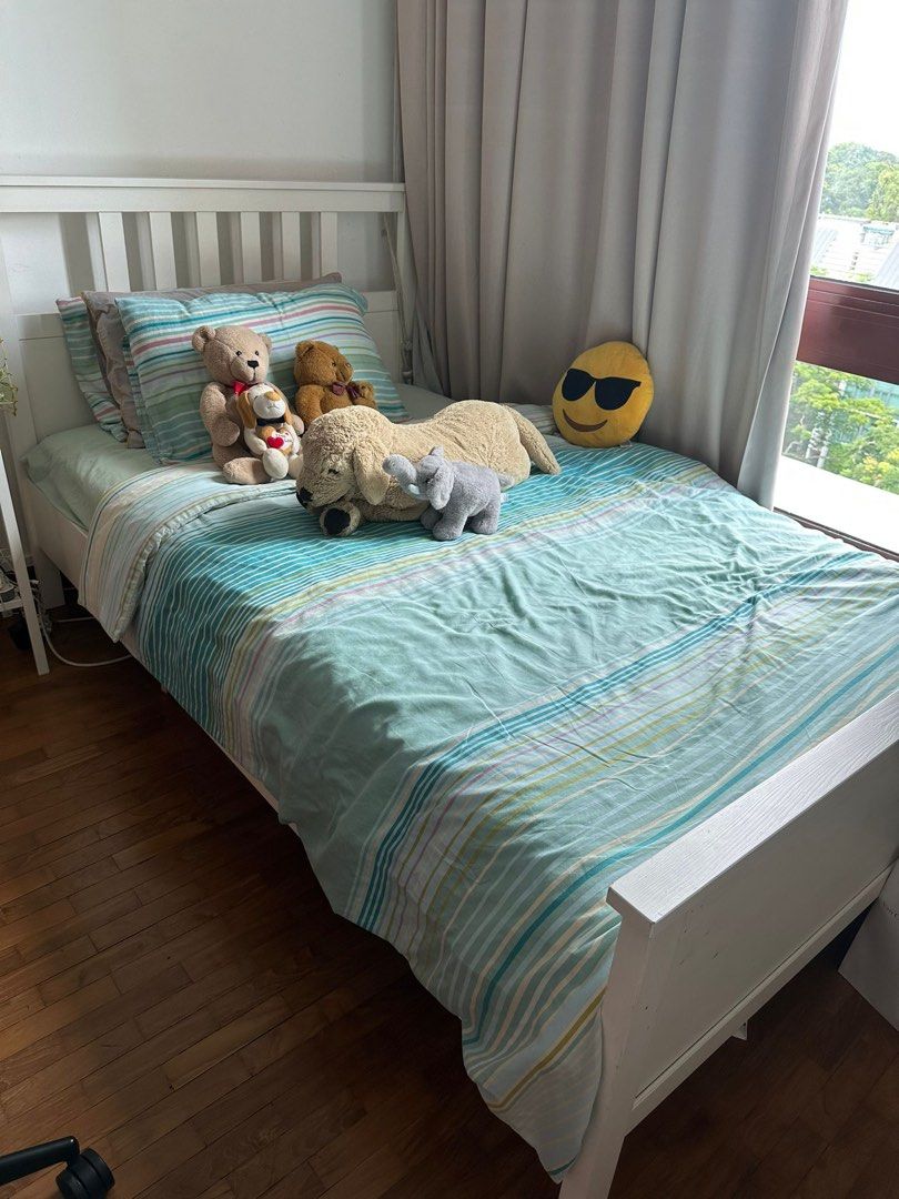 Super single bedroom set with free study table, Furniture & Home Living