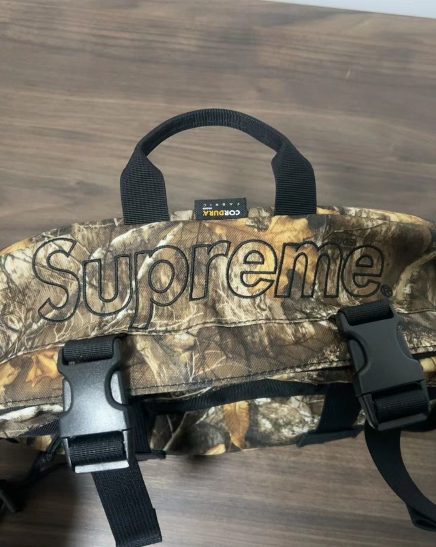 💼Supreme 19FW Waist Bag Logo刺繡款街頭機能風斜撐腰包胸包樹葉