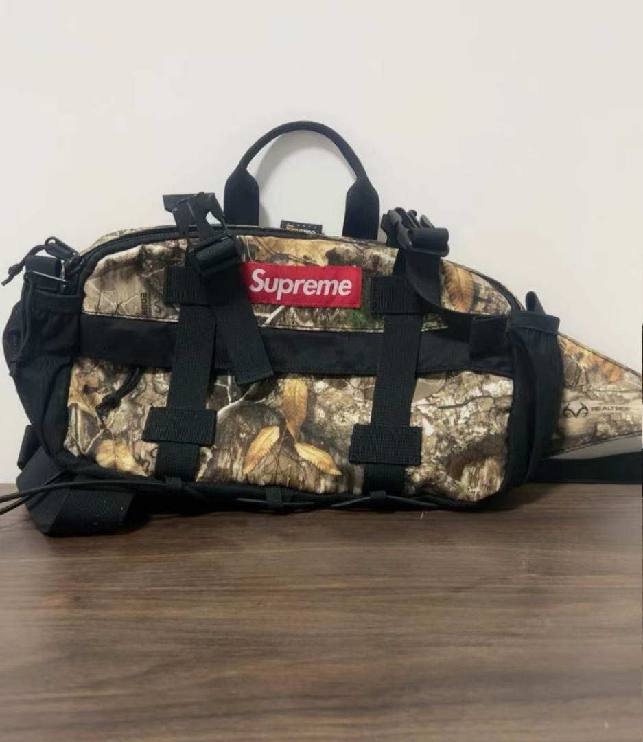 💼Supreme 19FW Waist Bag Logo刺繡款街頭機能風斜撐腰包胸包樹葉