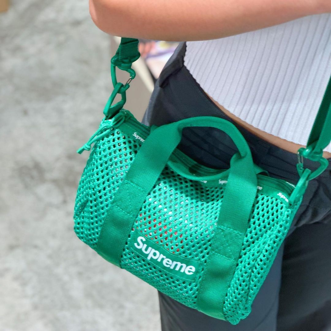 2022新作 Pre Autumn Supreme Mesh Mini Duffle Bag グリーン 緑