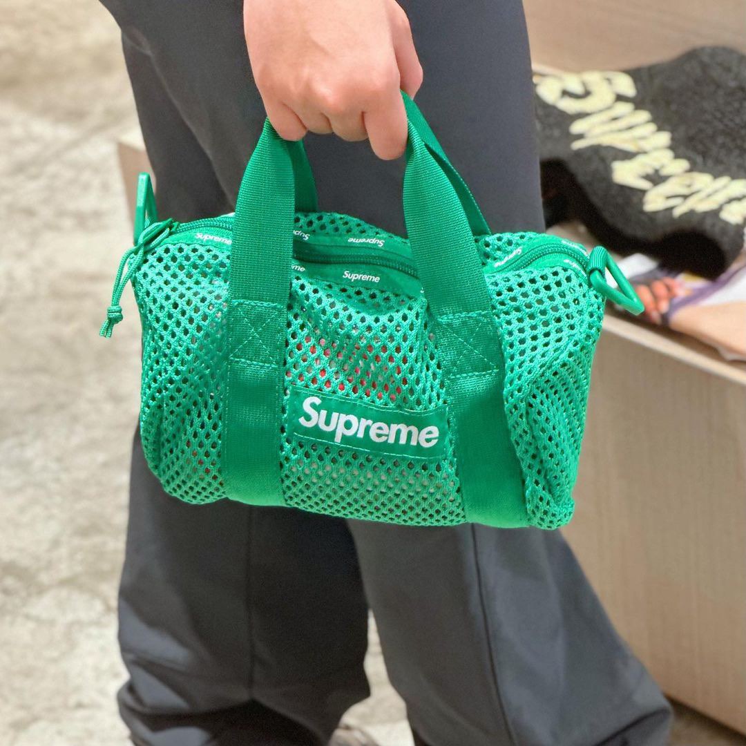 Supreme mesh mini duffle bag シュプリームgreen - ショルダーバッグ