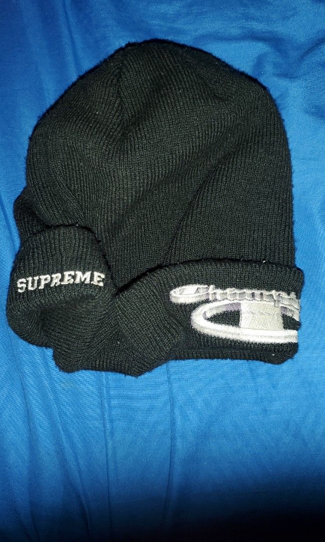 Supreme x cheap champion beanie