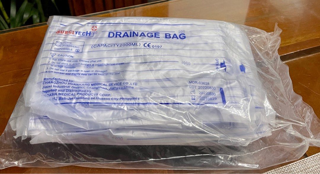 Surgitech Urine Drainage Bag 2000ml capacity, Health & Nutrition