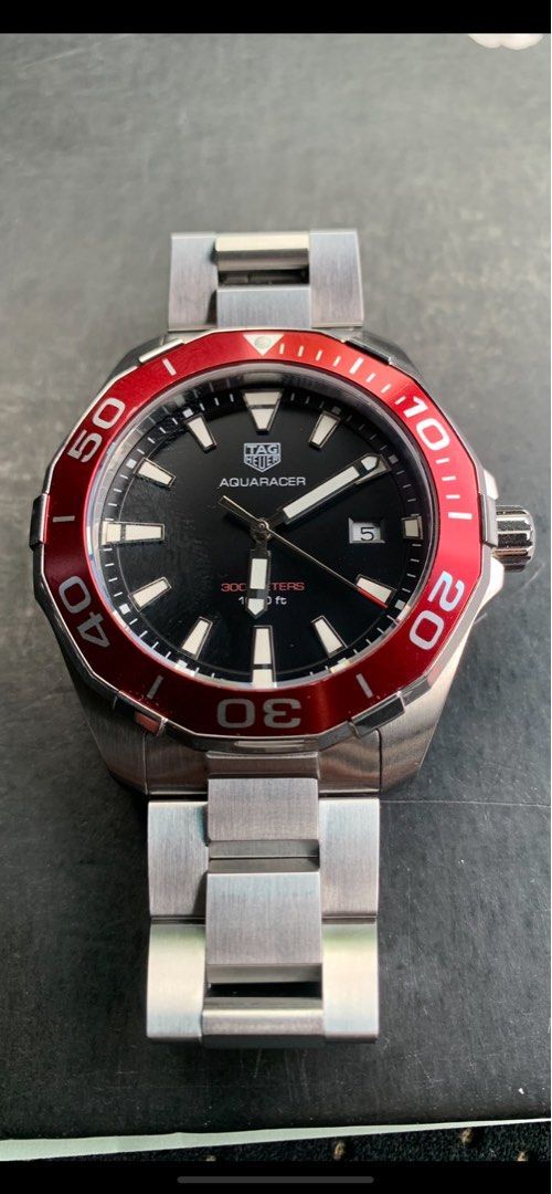 TAG Heuer Aquaracer 300M Red Bezel 43mm Men s Watch