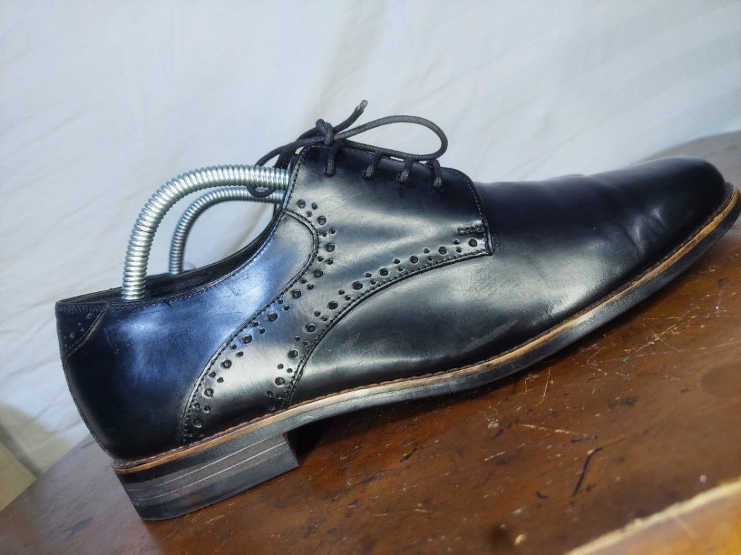 Tandy Men's Black Leather Shoes size 8.5  Black leather shoes men, Black leather  shoes, Mens black leather