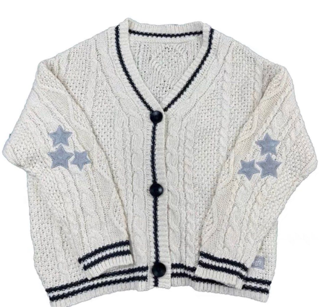 thumbnail image 2 of Taylor Swift Folklore Cardigan – Cable-Knit – Oversized – V-Neck – Long Sleeve – Women's – New With Tags 2 of 4