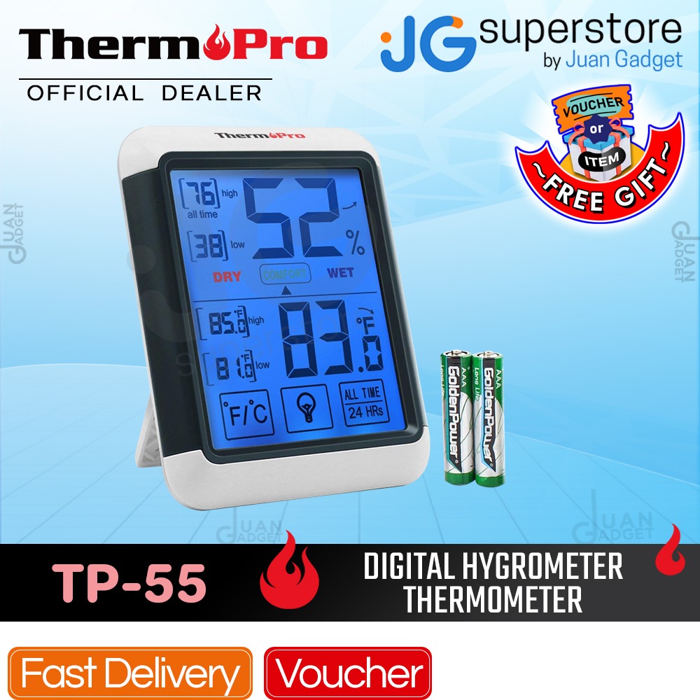 ThermoPro TP55 Digital Hygrometer Thermometer Indoor Thermometer with