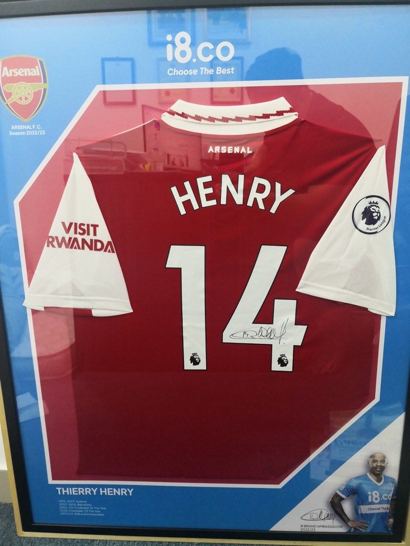 henry signed arsenal shirt