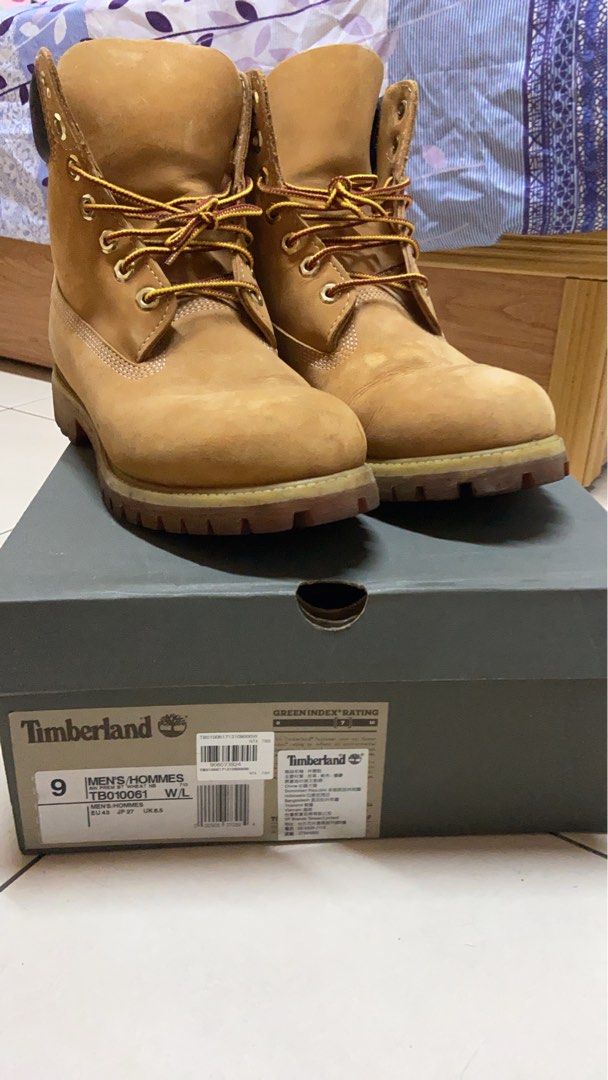 Timberland 踢不爛經典黃靴27cm, 他的時尚, 鞋, 靴在旋轉拍賣