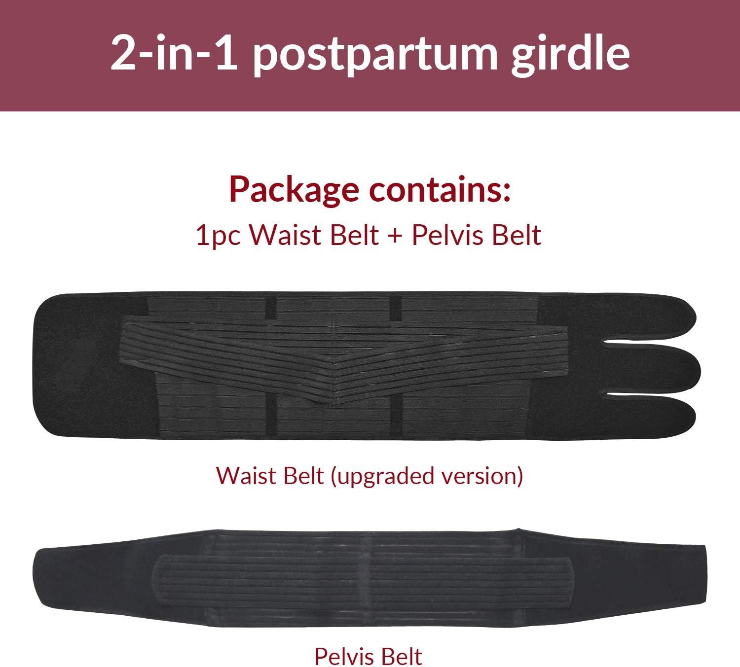 TiRain 2 in 1 Postpartum Belly Band Support Recovery Waist Belly Pelvis