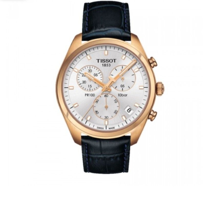 Tissot pr store 100 chronograph gold