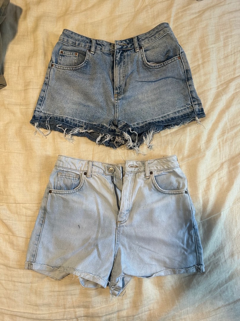 Topshop moto mom shorts top
