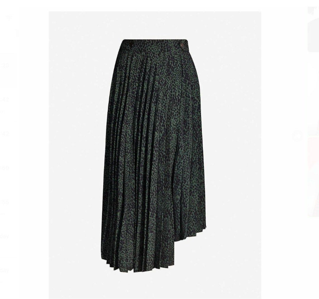 Animal print pleated midi skirt topshop hotsell