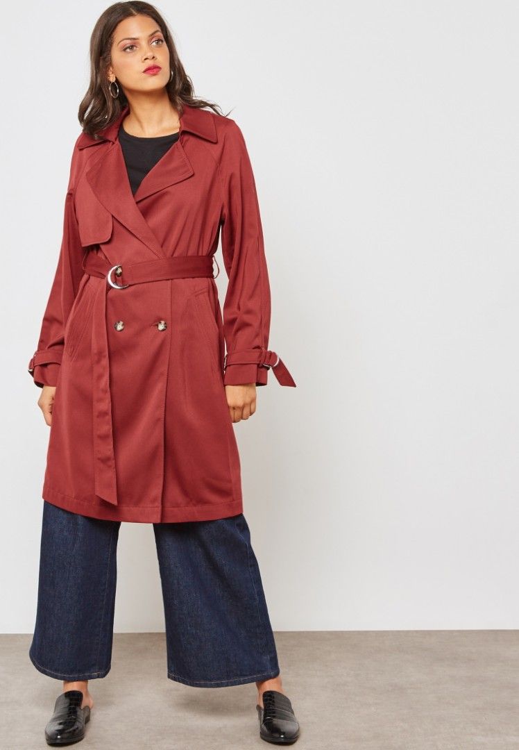 Topshop red new arrivals trench coat