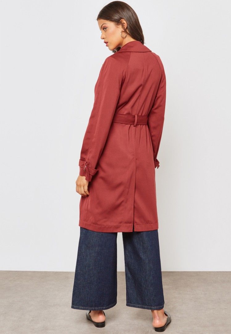Topshop Red Trench Coat