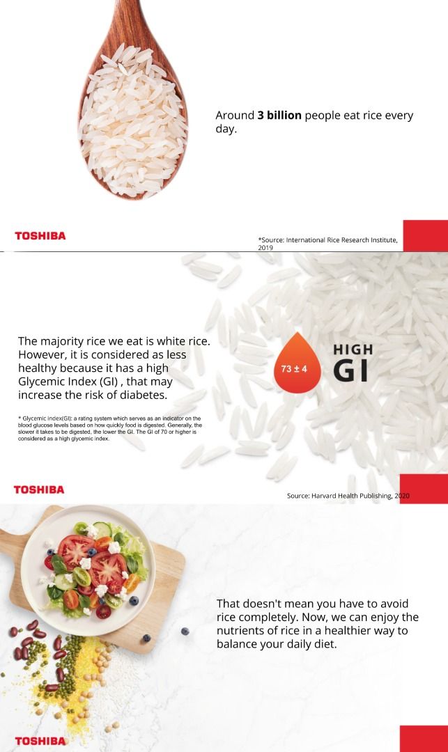 Toshiba 1L/1.8L Low GI Rice Cooker, Aluminum 3mm 7layer Inner Pot Low